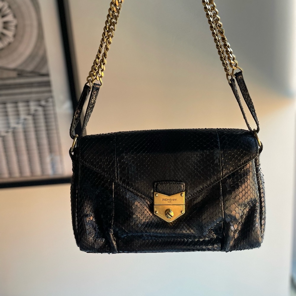Python Ysl Vintage Yves Saint Laurent Bag Authent… - image 1